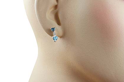 SKU 12865 unique Blue topaz earrings Jewelry