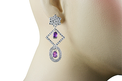 SKU 12908 unique Amethyst earrings Jewelry