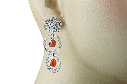 SKU 12912 unique Carnelian earrings Jewelry
