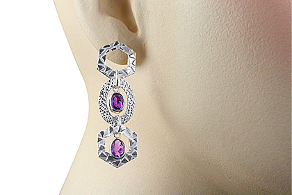 SKU 12921 unique Amethyst earrings Jewelry