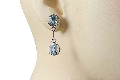 SKU 12994 unique Blue topaz earrings Jewelry