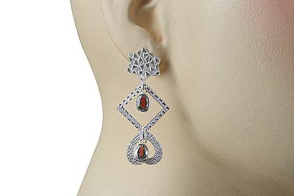 SKU 13014 unique Garnet earrings Jewelry
