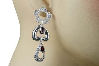 SKU 13018 unique Garnet earrings Jewelry