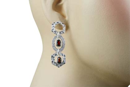 SKU 13019 unique Garnet earrings Jewelry