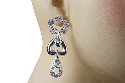 SKU 13028 unique Blue topaz earrings Jewelry