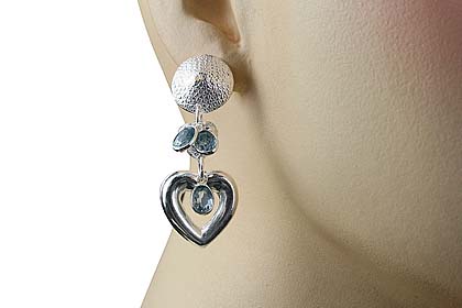 SKU 13029 unique Blue topaz earrings Jewelry