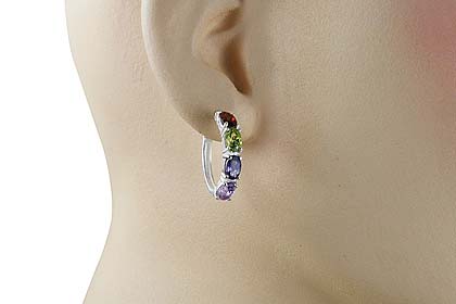 SKU 13110 unique Multi-stone earrings Jewelry