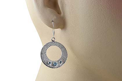 SKU 13115 unique Blue topaz earrings Jewelry