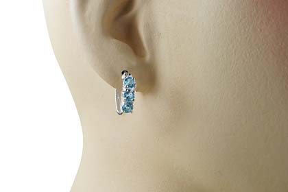 SKU 13129 unique Blue topaz earrings Jewelry
