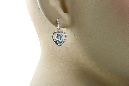 SKU 13207 unique Blue topaz earrings Jewelry