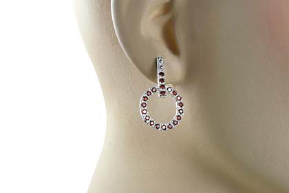 SKU 13210 unique Garnet earrings Jewelry