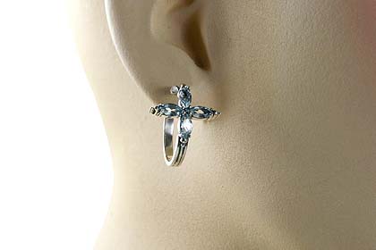 SKU 13223 unique Blue topaz earrings Jewelry
