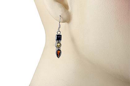 SKU 13584 unique Multi-stone earrings Jewelry