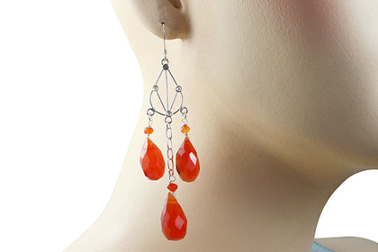 SKU 13625 unique Carnelian earrings Jewelry