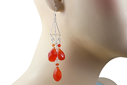 SKU 13628 unique Carnelian earrings Jewelry