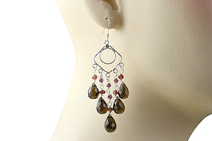 SKU 13633 unique Garnet earrings Jewelry
