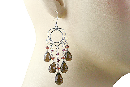 SKU 13635 unique Smoky Quartz earrings Jewelry