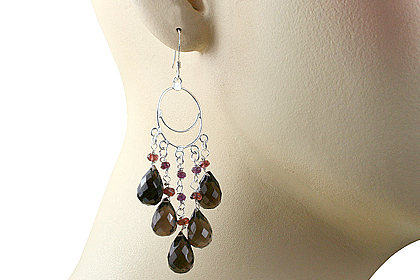 SKU 13636 unique Garnet earrings Jewelry