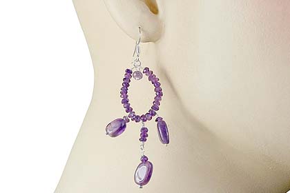 SKU 13935 unique Amethyst earrings Jewelry