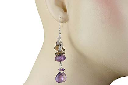 SKU 13939 unique Amethyst earrings Jewelry