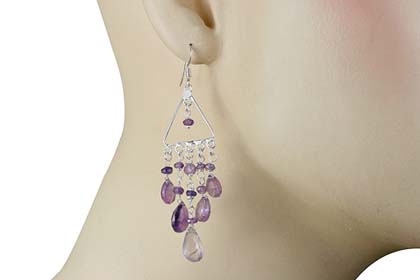 SKU 13940 unique Amethyst earrings Jewelry