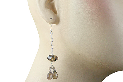 SKU 13947 unique Smoky Quartz earrings Jewelry