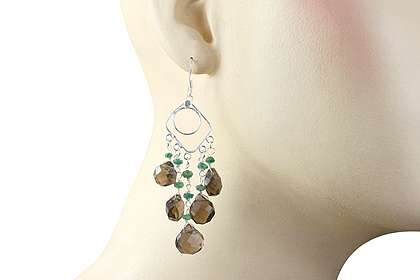 SKU 13948 unique Smoky Quartz earrings Jewelry