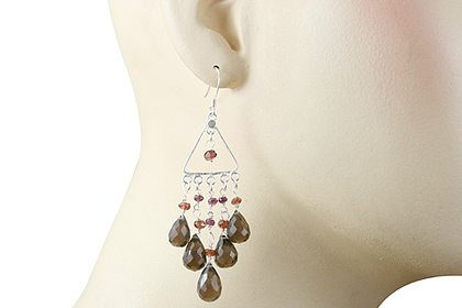 SKU 13951 unique Smoky Quartz earrings Jewelry