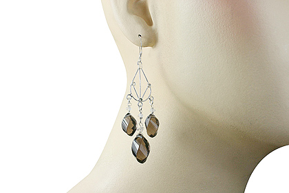 SKU 13952 unique Smoky Quartz earrings Jewelry