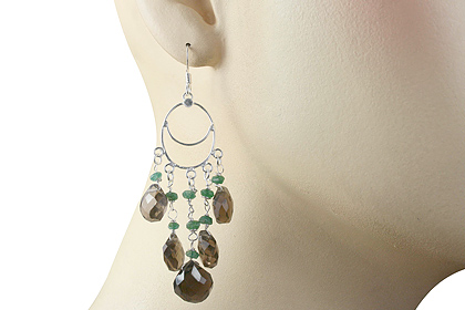 SKU 13953 unique Smoky Quartz earrings Jewelry