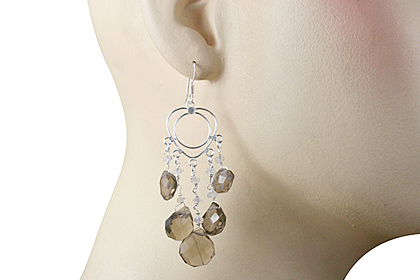 SKU 13958 unique Smoky Quartz earrings Jewelry