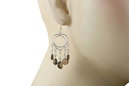 SKU 13959 unique Smoky Quartz earrings Jewelry