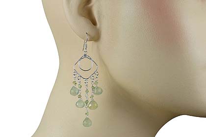 SKU 14016 unique Prehnite earrings Jewelry