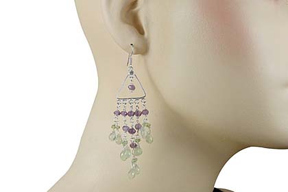SKU 14017 unique Prehnite earrings Jewelry