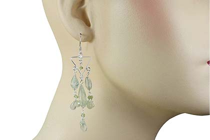 SKU 14018 unique Prehnite earrings Jewelry