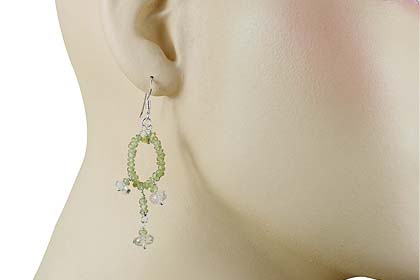 SKU 14019 unique Prehnite earrings Jewelry