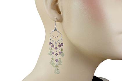 SKU 14020 unique Prehnite earrings Jewelry