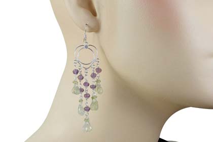 SKU 14022 unique Prehnite earrings Jewelry