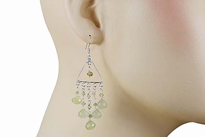 SKU 14023 unique Prehnite earrings Jewelry