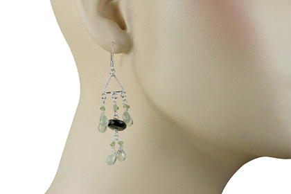 SKU 14027 unique Prehnite earrings Jewelry