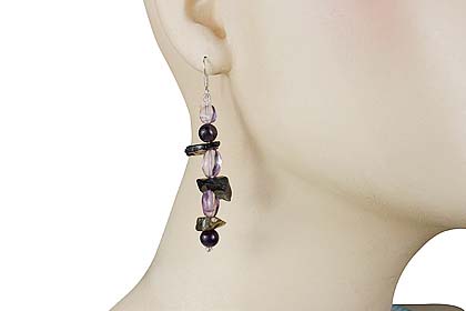SKU 14819 unique Amethyst earrings Jewelry