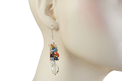 SKU 14945 unique Multi-stone earrings Jewelry