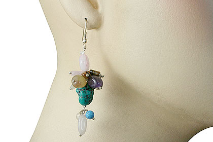 SKU 14966 unique Multi-stone earrings Jewelry