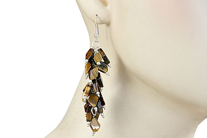 SKU 15048 unique Tiger eye earrings Jewelry