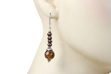 SKU 15189 unique Garnet earrings Jewelry