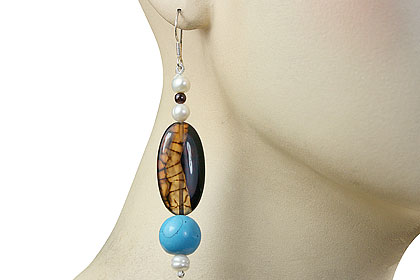 SKU 15193 unique Multi-stone earrings Jewelry