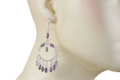 SKU 15419 unique Amethyst earrings Jewelry