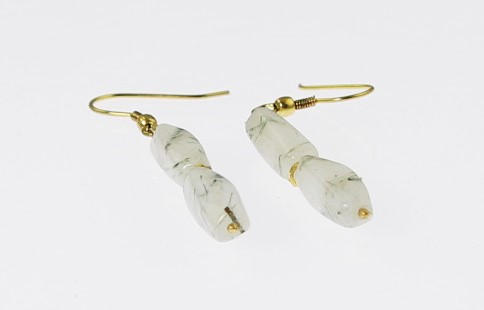 SKU 15826 unique Rutilated Quartz earrings Jewelry