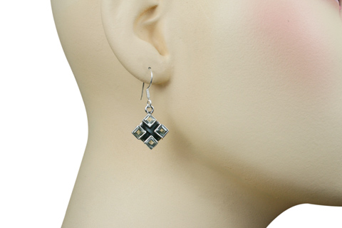 SKU 9327 unique Blue Topaz earrings Jewelry