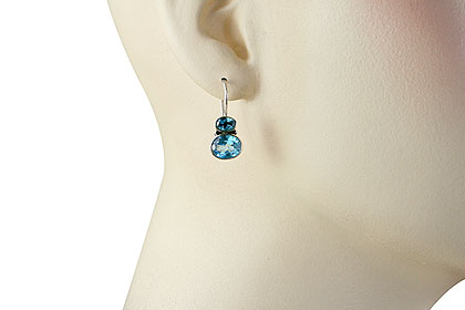 SKU 9331 unique Blue Topaz earrings Jewelry